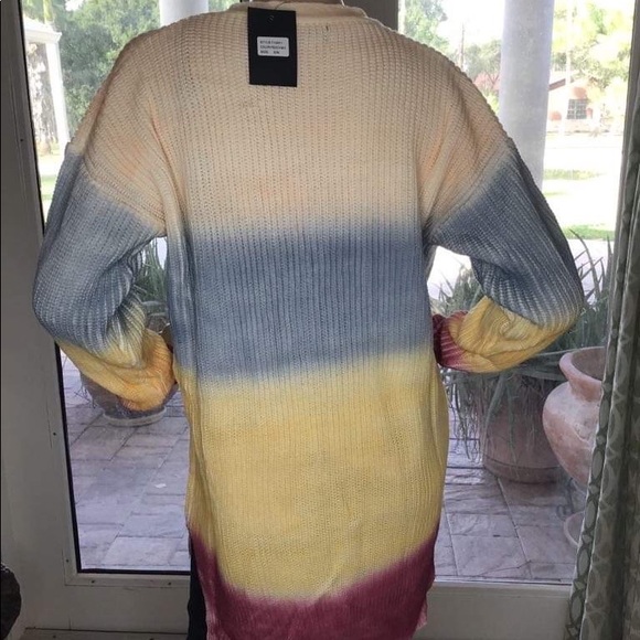 Tie Dye Sweater knit cardigan - Picture 13 of 13